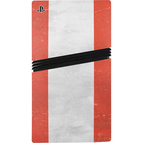 Peru Flag Distressed PS5 Pro Disk Console Skin